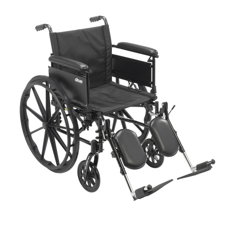 DRIVE MEDICAL Cruiser X4 Lightweight Dual Axle Wheelchair - 16" Seat cx416adfa-elr